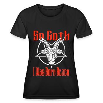 Satan Belzébuth Diable Gothique Pentagramme Mystique - T-shirt sport Femme - noir - Devant - AI Model Female 172 light (172cm)