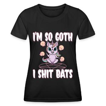 Satan Belzébuth Diable Gothique Pentagramme Mystique - T-shirt sport Femme - noir - Devant - AI Model Female 172 light (172cm)