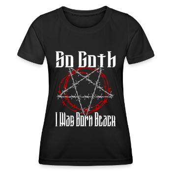 Satan Belzébuth Diable Gothique Pentagramme Mystique - T-shirt sport Femme - noir - Devant - AI Model Female 172 light (172cm)