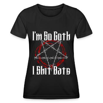 Satan Belzébuth Diable Gothique Pentagramme Mystique - T-shirt sport Femme - noir - Devant - AI Model Female 172 light (172cm)