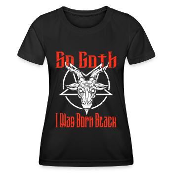 Satan Belzébuth Diable Gothique Pentagramme Mystique - T-shirt sport Femme - noir - Devant - AI Model Female 172 light (172cm)