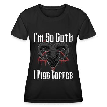 Satan Belzébuth Diable Gothique Pentagramme Mystique - T-shirt sport Femme - noir - Devant - AI Model Female 172 light (172cm)