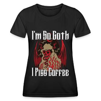 Satan Belzébuth Diable Gothique Pentagramme Mystique - T-shirt sport Femme - noir - Devant - AI Model Female 172 light (172cm)