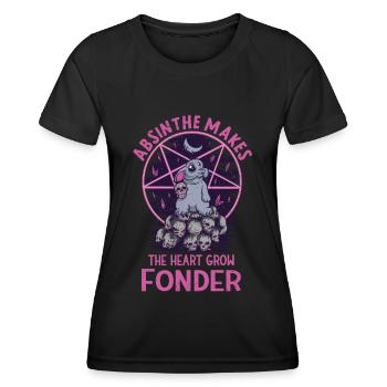 Satan Beelzebub Teufel Gothic Pentagram Mystisch - Frauen Funktions-T-Shirt - Schwarz - Vorne - AI Model Female 172 light (172cm)