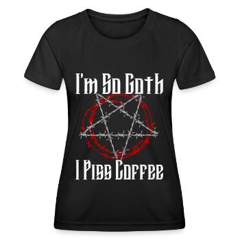 Satan Belzébuth Diable Gothique Pentagramme Mystique - T-shirt sport Femme - noir - Devant - AI Model Female 172 light (172cm)