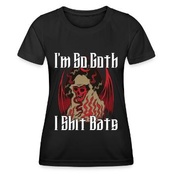 Satan Belzébuth Diable Gothique Pentagramme Mystique - T-shirt sport Femme - noir - Devant - AI Model Female 172 light (172cm)