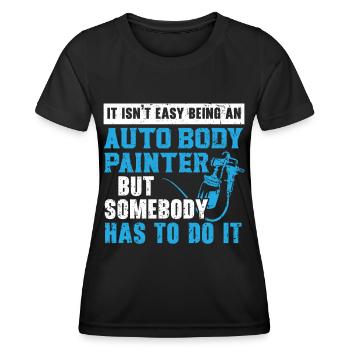 Je ne suis ici qu’à cause du corps des piqûres d’épingle - T-shirt sport Femme - noir - Devant - AI Model Female 172 light (172cm)