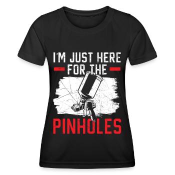 Rien n’est aussi mauvais que des piqûres d’épingles après le tro - T-shirt sport Femme - noir - Devant - AI Model Female 172 light (172cm)