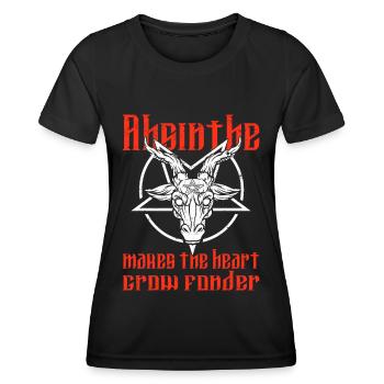 Satan Beelzebub Teufel Gothic Pentagram Mystisch - Frauen Funktions-T-Shirt - Schwarz - Vorne - AI Model Female 172 light (172cm)