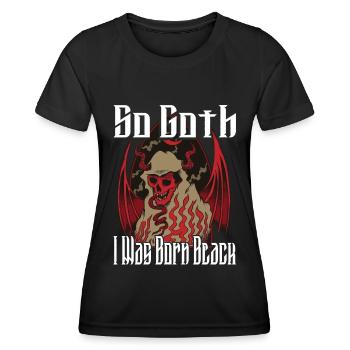 Satan Belzébuth Diable Gothique Pentagramme Mystique - T-shirt sport Femme - noir - Devant - AI Model Female 172 light (172cm)