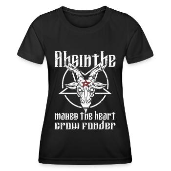 Satan Beelzebub Devil Gothic Pentagram Mystical - Women's Functional T-Shirt - black - Front - AI Model Female 172 light (172cm)