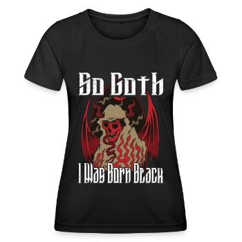 Satan Belzébuth Diable Gothique Pentagramme Mystique - T-shirt sport Femme - noir - Devant - AI Model Female 172 light (172cm)