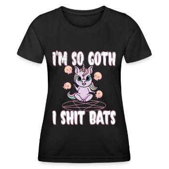 Satan Belzébuth Diable Gothique Pentagramme Mystique - T-shirt sport Femme - noir - Devant - AI Model Female 172 light (172cm)
