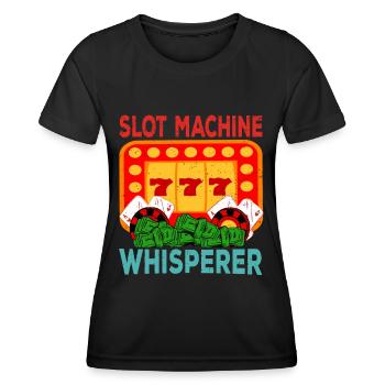 Casino Gambling Slot Machine à sous Jeu de cartes - T-shirt sport Femme - noir - Devant - AI Model Female 172 light (172cm)