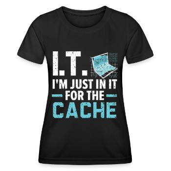 Je vous raconterais une blague sur UDP, mais d - T-shirt sport Femme - noir - Devant - AI Model Female 172 light (172cm)