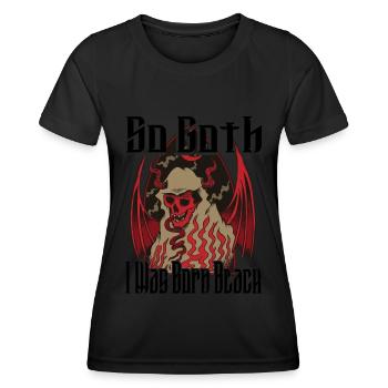 Satan Beelzebub Teufel Gothic Pentagram Mystisch - Frauen Funktions-T-Shirt - Schwarz - Vorne - AI Model Female 172 light (172cm)