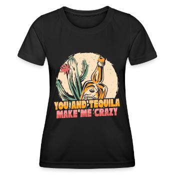 Tequila Alkohol Mexikanisch Mexiko Latino - Frauen Funktions-T-Shirt - Schwarz - Vorne - AI Model Female 172 light (172cm)