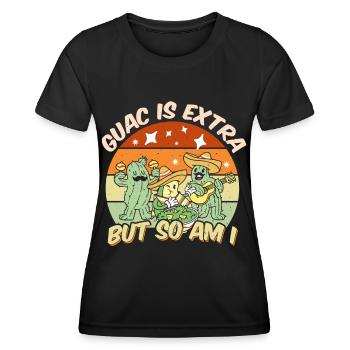 Avocat Guacamole Mexique Mexique Latino - T-shirt sport Femme - noir - Devant - AI Model Female 172 light (172cm)