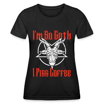Satan Belzébuth Diable Gothique Pentagramme Mystique - T-shirt sport Femme - noir - Devant - AI Model Female 172 light (172cm)