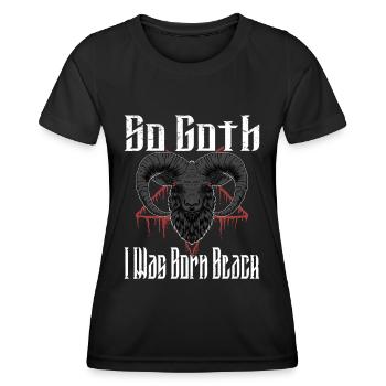 Satan Belzébuth Diable Gothique Pentagramme Mystique - T-shirt sport Femme - noir - Devant - AI Model Female 172 light (172cm)