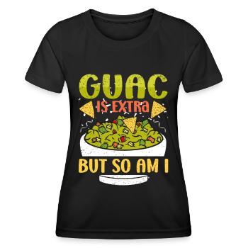 Avocado Guacamole Mexikanisch Mexiko Latino - Frauen Funktions-T-Shirt - Schwarz - Vorne - AI Model Female 172 light (172cm)