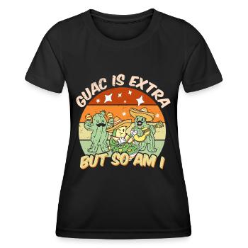 Avocat Guacamole Mexique Mexique Latino - T-shirt sport Femme - noir - Devant - AI Model Female 172 light (172cm)