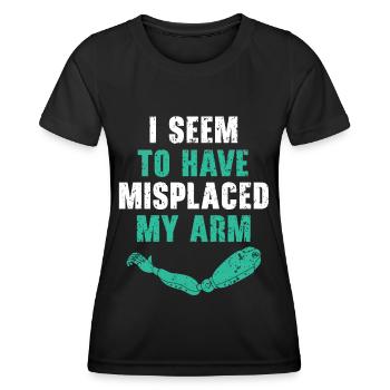 Ich scheine meinen Arm verlegt zu haben Lustige Am - Frauen Funktions-T-Shirt - Schwarz - Vorne - AI Model Female 172 light (172cm)