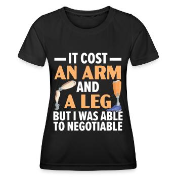 It cost an arm and a leg, but I was in - Women's Functional T-Shirt - black - Front - AI Model Female 172 light (172cm)