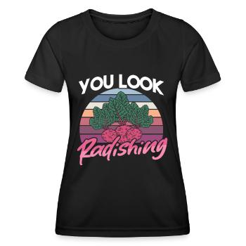 Farmer Farmer Farmer Farm Country Egg Fieldwork - Women's Functional T-Shirt - black - Front - AI Model Female 172 light (172cm)