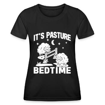 Agriculteur Fermier Agneau Dormeur Pays Oeuf Mouton - T-shirt sport Femme - noir - Devant - AI Model Female 172 light (172cm)
