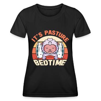 Agriculteur Fermier Agneau Dormeur Pays Oeuf Mouton - T-shirt sport Femme - noir - Devant - AI Model Female 172 light (172cm)