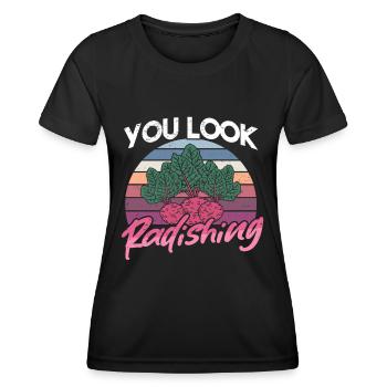 Farmer Farmer Farmer Farm Country Egg Fieldwork - Women's Functional T-Shirt - black - Front - AI Model Female 172 light (172cm)
