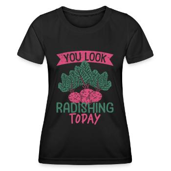 Farmer Farmer Farmer Farm Country Egg Field Work - Women's Functional T-Shirt - black - Front - AI Model Female 172 light (172cm)