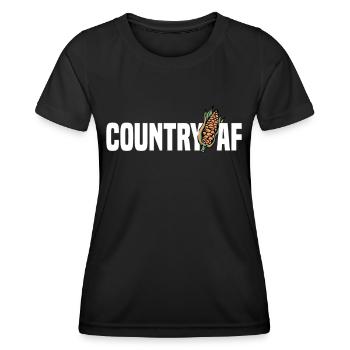 Farmer Farmer Grain Farmer Farm Country Egg - Women's Functional T-Shirt - black - Front - AI Model Female 172 light (172cm)