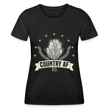 Farmer Farmer Grain Farmer Farm Country Egg - Women's Functional T-Shirt - black - Front - AI Model Female 172 light (172cm)