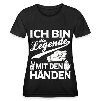 Scissors Stone Paper Legend Design - Women's Functional T-Shirt - black - Front - AI Model Female 172 light (172cm)