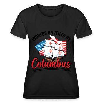 Von Kolumbus entdeckte Welten Indigene - Frauen Funktions-T-Shirt - Schwarz - Vorne - AI Model Female 172 light (172cm)