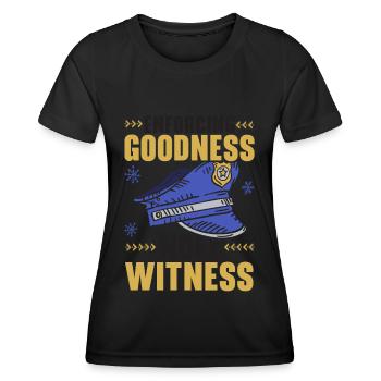 Enforcing the good Noel Witness Police Weihnach - Women's Functional T-Shirt - black - Front - AI Model Female 172 light (172cm)