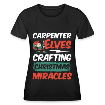 Applaudissements de Noël et dents dentaires propres - T-shirt sport Femme - noir - Devant - AI Model Female 172 light (172cm)