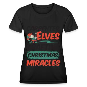 Applaudissements de Noël et dentisterie dentaire propre - T-shirt sport Femme - noir - Devant - AI Model Female 172 light (172cm)