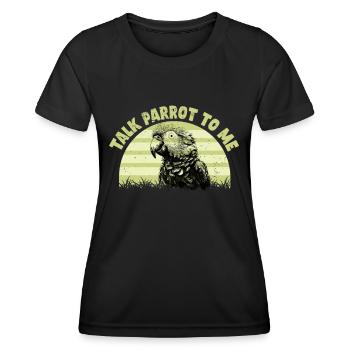 Perruche Perroquet Perroquet Propriétaire - T-shirt sport Femme - noir - Devant - AI Model Female 172 light (172cm)