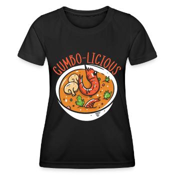 Gumbo-Liebhaber Foodie Louisiana Essen Cajun-Küche - Frauen Funktions-T-Shirt - Schwarz - Vorne - AI Model Female 172 light (172cm)