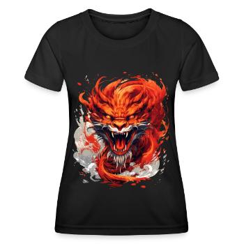 Fiery Dragon 2024 - Women's Functional T-Shirt - black - Front - AI Model Female 172 light (172cm)