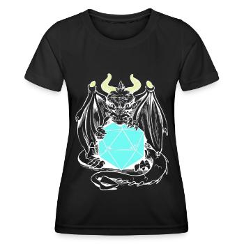 dragon, créature, créature mythique, conte de fées, personnage de conte de fées - T-shirt sport Femme - noir - Devant - AI Model Female 172 light (172cm)