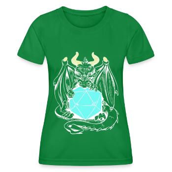 Drachen Kreatur Fabelwesen Märchen Märchenfigur - Frauen Funktions-T-Shirt - Kelly Green - Vorne - AI Model Female 172 dark (172cm)