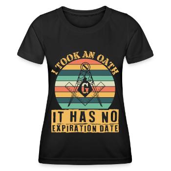 Freimaurer Winkel & Zirkel FREEMASON Prince Hall - Frauen Funktions-T-Shirt - Schwarz - Vorne - AI Model Female 172 light (172cm)