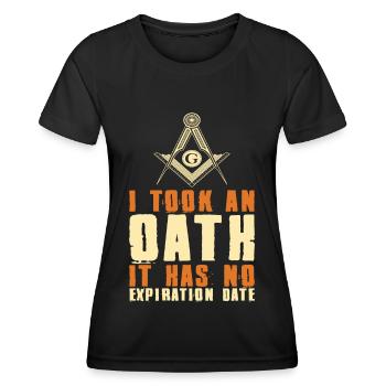 Freimaurer Winkel & Zirkel FREEMASON Prince Hall - Frauen Funktions-T-Shirt - Schwarz - Vorne - AI Model Female 172 light (172cm)