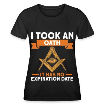 Freimaurer Winkel & Zirkel FREEMASON Prince Hall - Frauen Funktions-T-Shirt - Schwarz - Vorne - AI Model Female 172 light (172cm)