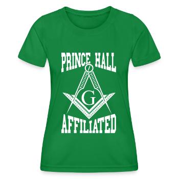 Freimaurer Winkel & Zirkel FREEMASON Prince Hall - Frauen Funktions-T-Shirt - Kelly Green - Vorne - AI Model Female 172 dark (172cm)