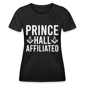 Freimaurer Winkel & Zirkel FREEMASON Prince Hall - Frauen Funktions-T-Shirt - Schwarz - Vorne - AI Model Female 172 light (172cm)